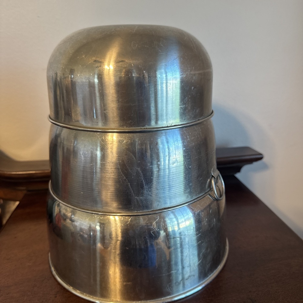 3 - 7"-9" Vintage Stainless Steel Nesting Mixing Bowls Made In Korea Mismatched